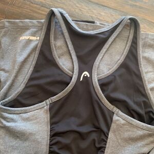 Head Black and Gray Racerback Tank Size M‎